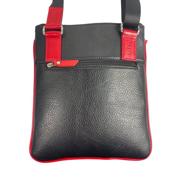 Art-93 Women's Black N Red Crossbody Tablet Case Bag Sz M - Picture 5 of 13